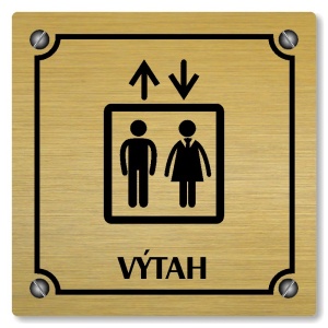 Výtah, 100x100mm, zlatá, Kansas